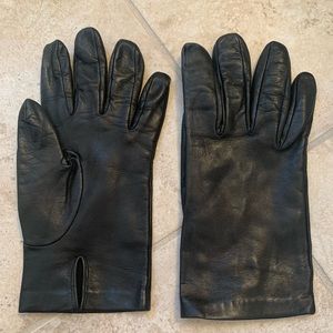 Black Leather Gloves
